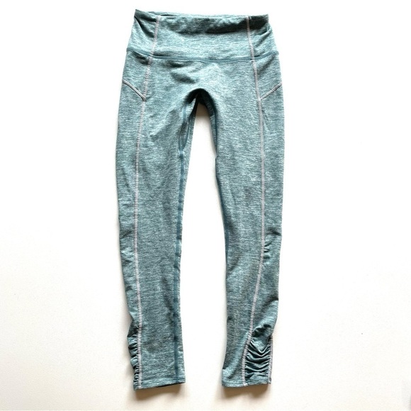 Free People Movement High-Rise 7/8 You're a Peach Leggings XS Grey Teal - Picture 2 of 16